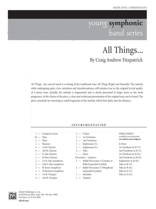 Book cover for All Things: Score