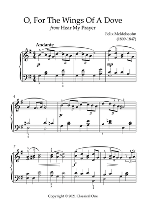 Mendelssohn - O, For the Wings of a Dove(With Note name)