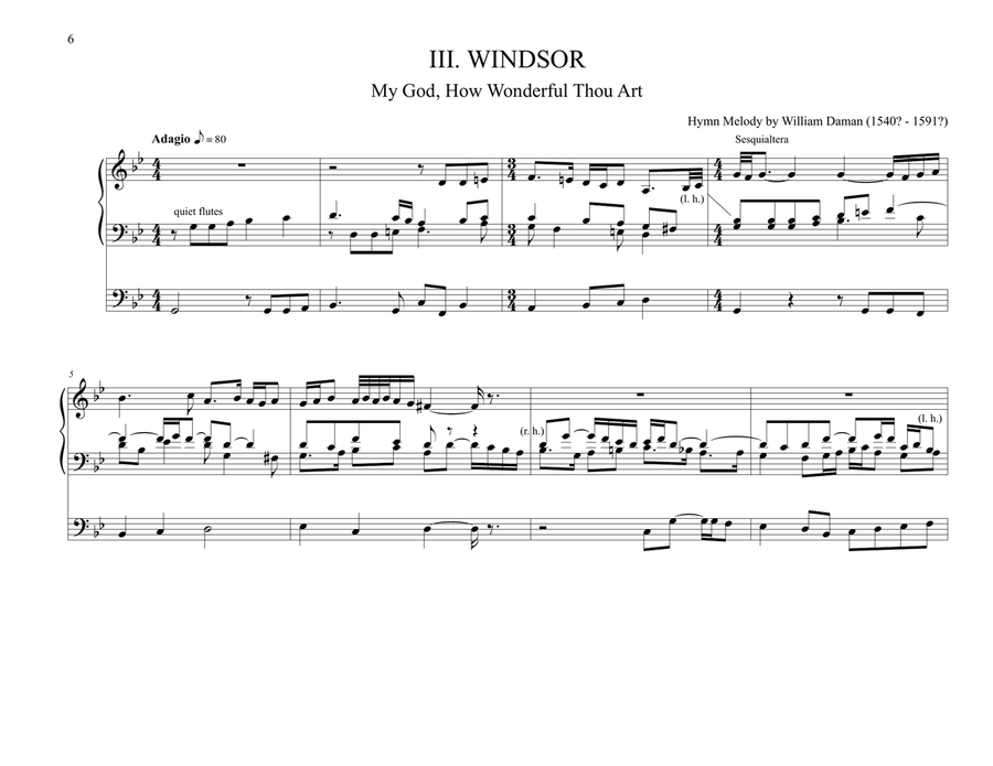 Twelve Chorale Preludes on English Hymns Organ Solo scores gallery preview page 6