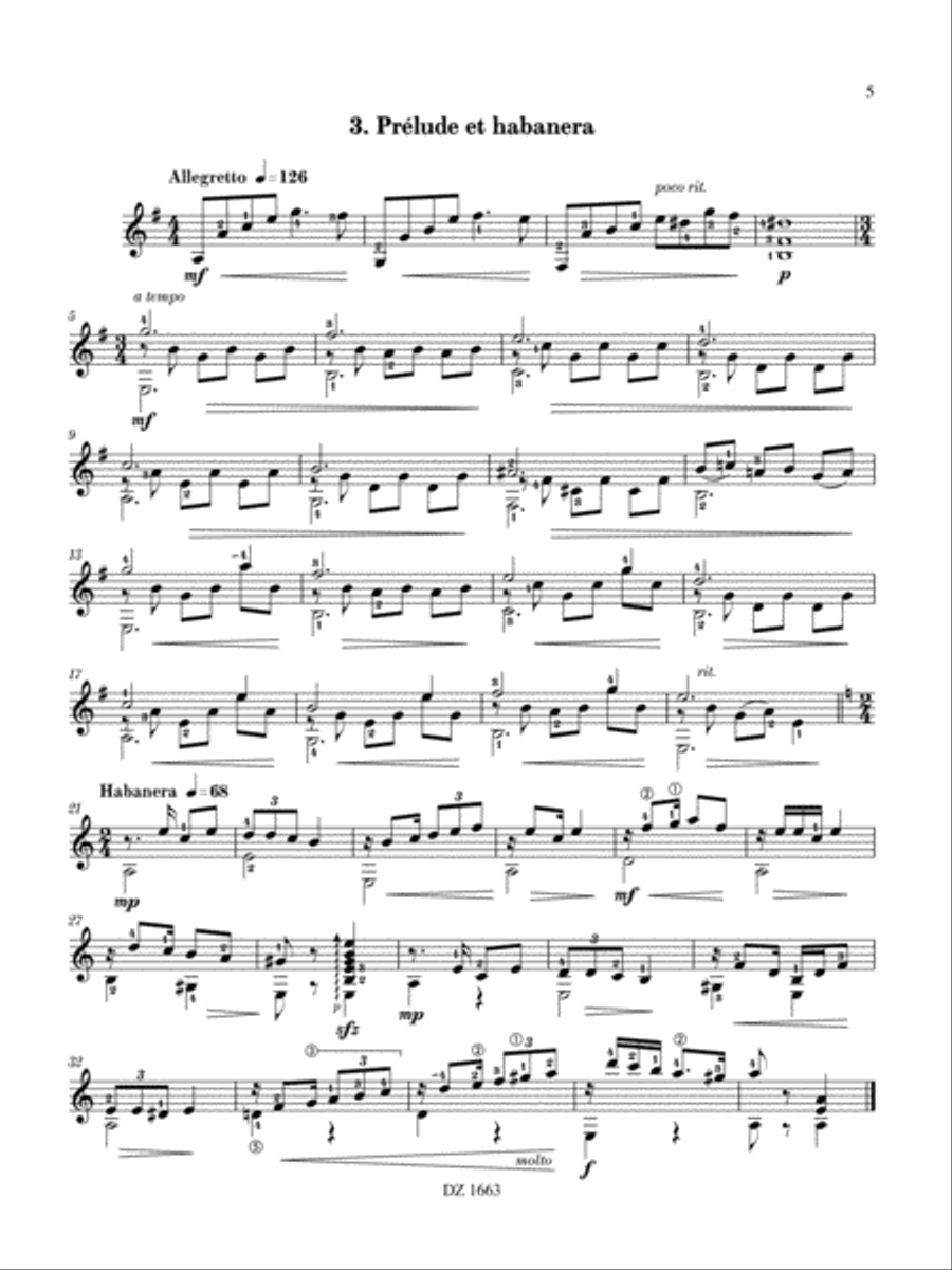 12 Préludes et danses Classical Guitar scores gallery preview page 5
