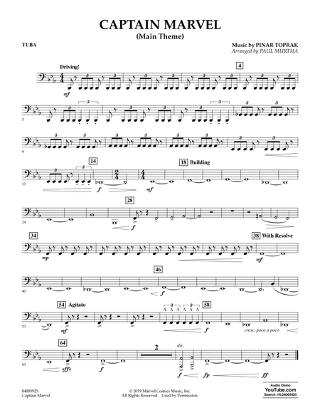 Captain Marvel (Main Theme) (arr. Paul Murtha) - Tuba