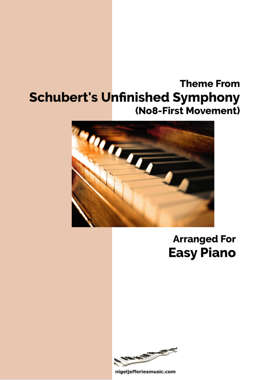 Theme From Schubert's Unfinished Symphony arraned for easy piano Easy Piano scores gallery preview page 1