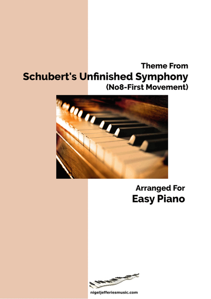 Theme From Schubert's Unfinished Symphony arraned for easy piano image number null