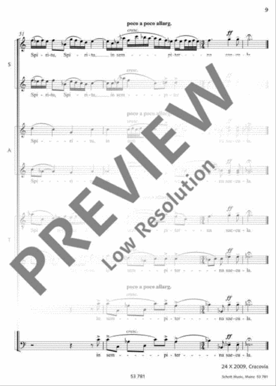 O gloriosa virginum Divisi scores gallery preview page 10