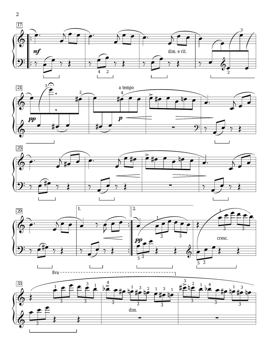 Fur Elise (arr. William Gillock) Piano Method scores gallery preview page 2