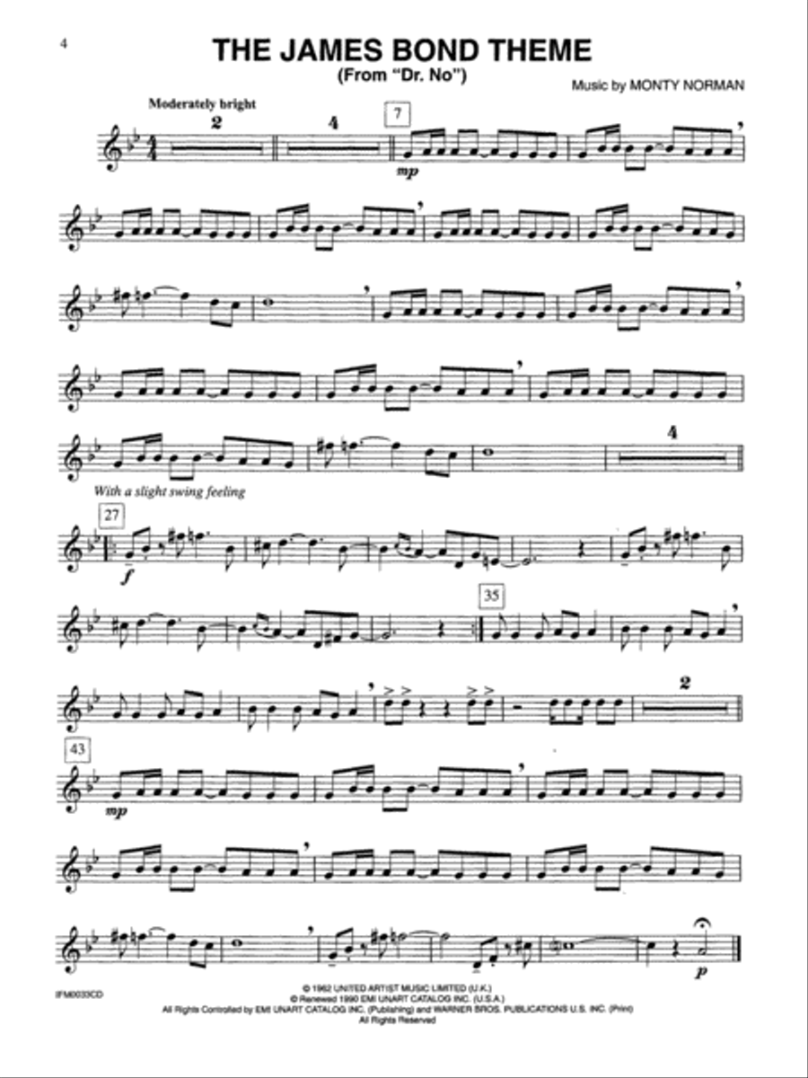 James Bond 007 Collection - Trumpet (Book/Audio) Trumpet Solo scores gallery preview page 6