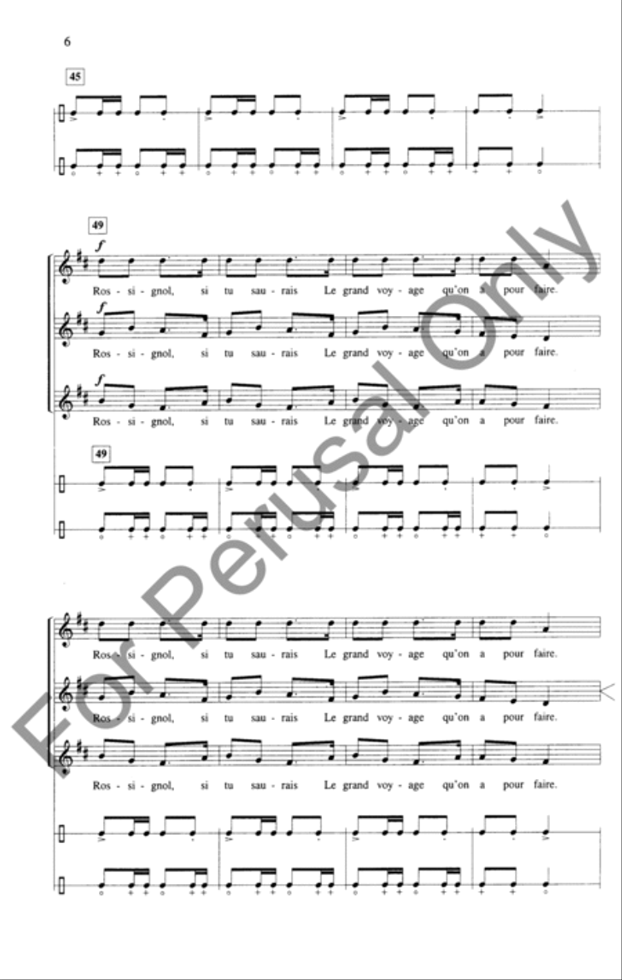 La Violette (Choral Score) SSAA scores gallery preview page 5
