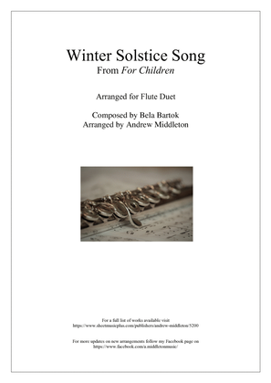 Winter Solstice arranged for Flute Duet