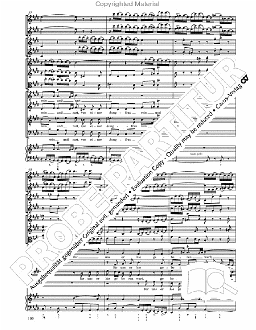 St. Matthew Passion (Matthaus-Passion) 4-Part scores gallery preview page 112