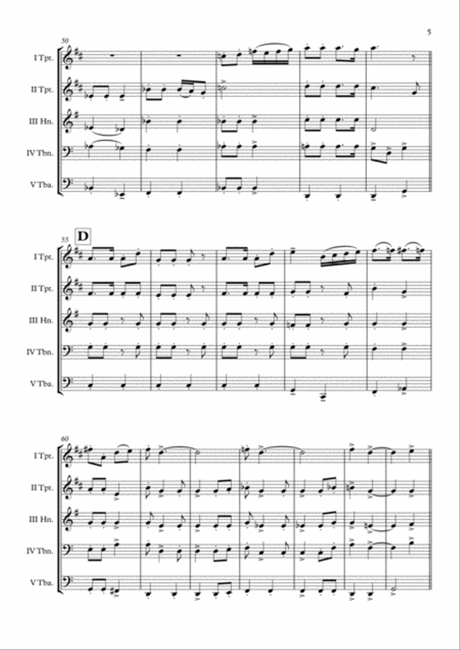The Polar Express from Warner Bros. Pictures' THE POLAR EXPRESS Brass Quintet scores gallery preview page 6