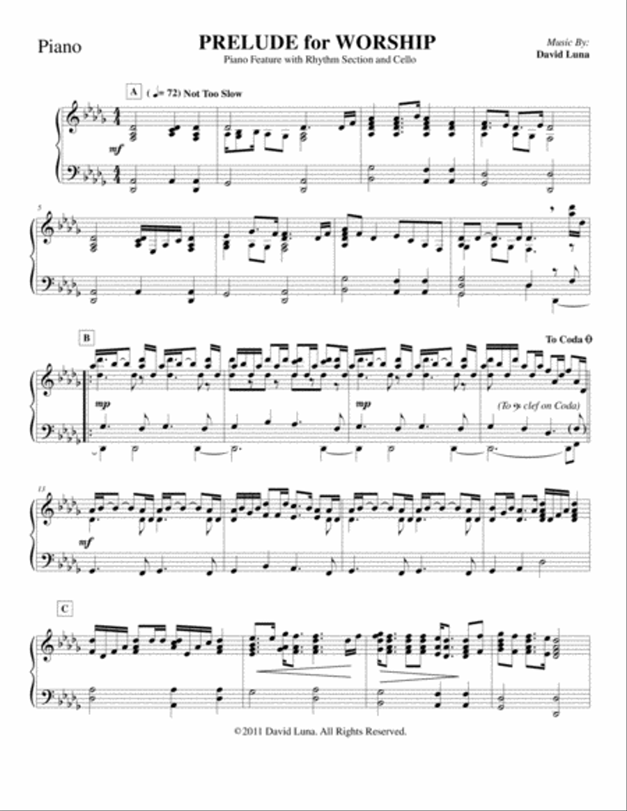 Prelude for Worship Small Ensemble scores gallery preview page 1