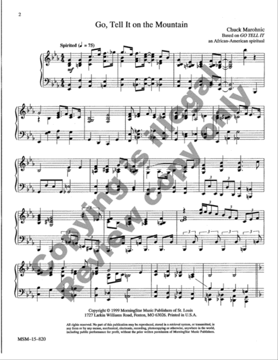 Christmas Jazz: Five Carols for Piano, Set 2 image number null