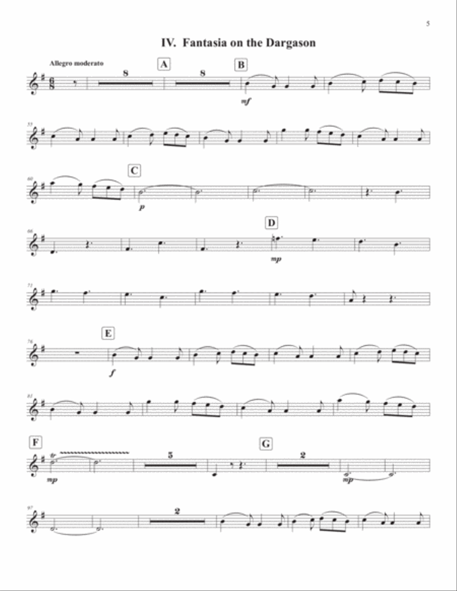 Holst 2nd Suite in F (Brass Quintet) Brass Quintet scores gallery preview page 6