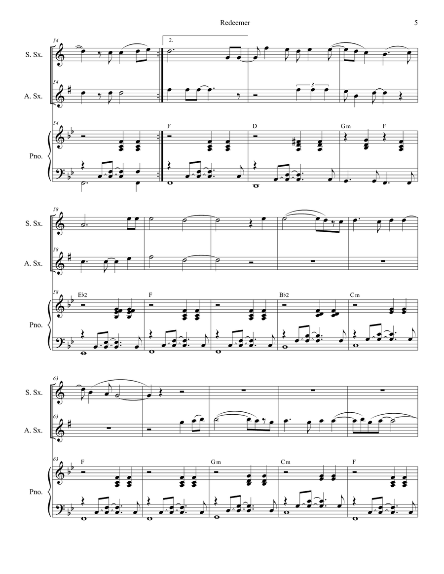 Redeemer Redeemer Woodwind Duet scores gallery preview page 5
