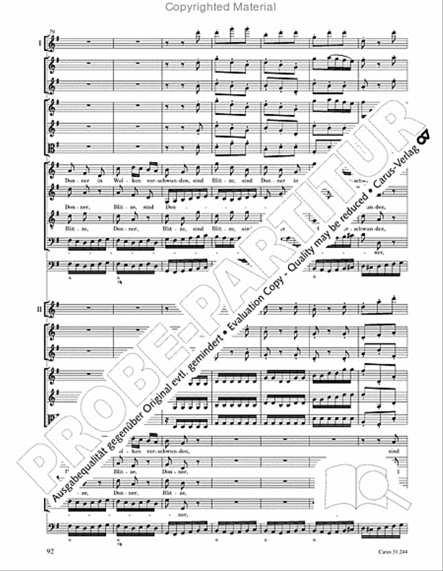 St. Matthew Passion (Matthaus-Passion) 4-Part scores gallery preview page 94