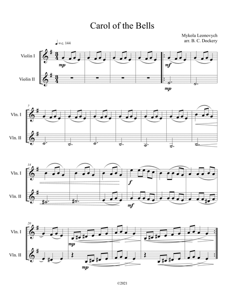 Carol of the Bells (Violin Duet) image number null