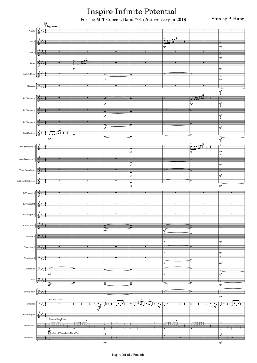Inspire Infinite Potential ( Conductor Score ) Concert Band scores gallery preview page 5