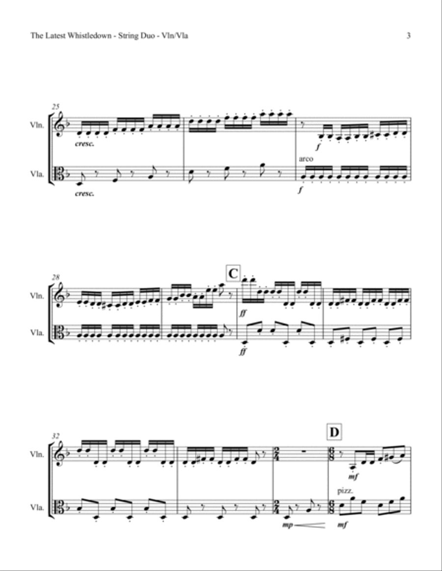 The Latest Whistledown String Duet scores gallery preview page 5