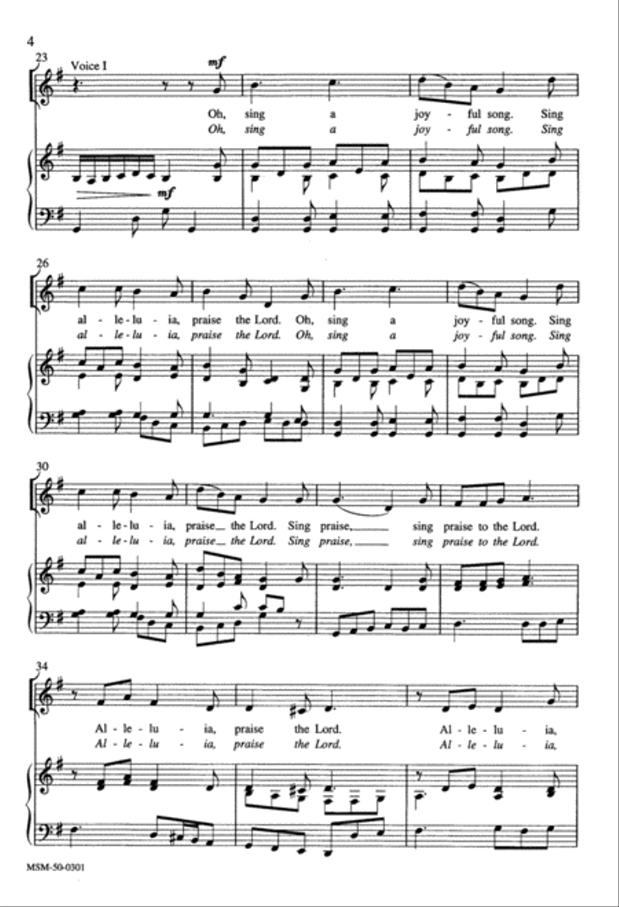 Prepare the Royal Highway Oh, Sing to God a New Song (alt. text) Unison Choir scores gallery preview page 3