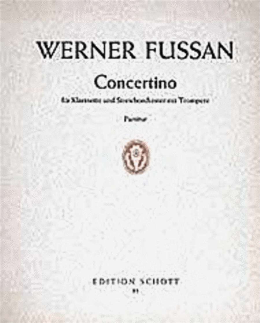 Concertino Cl/trp/str Score Chamber Orchestra scores gallery preview page 1