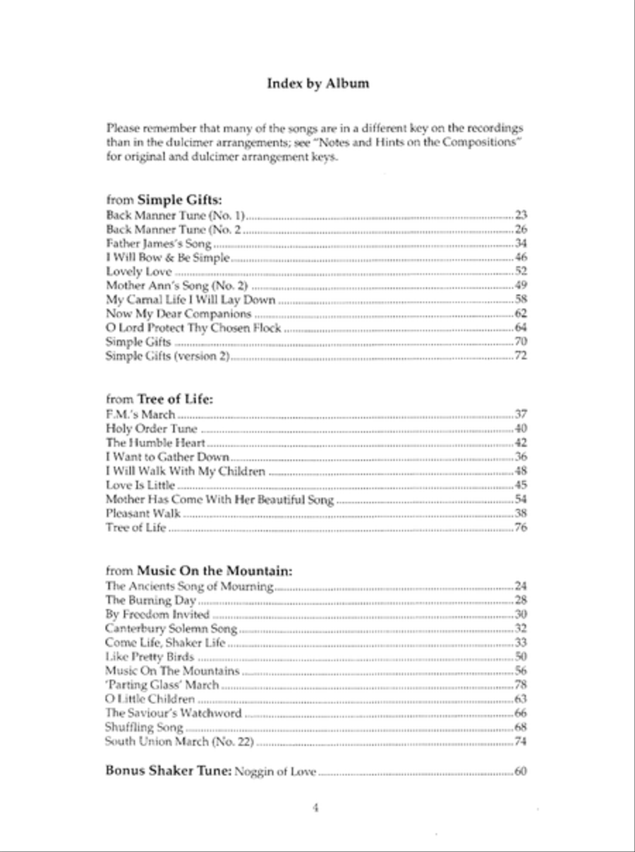 The Music of the Shakers for Mountain Dulcimer Mountain Dulcimer scores gallery preview page 5