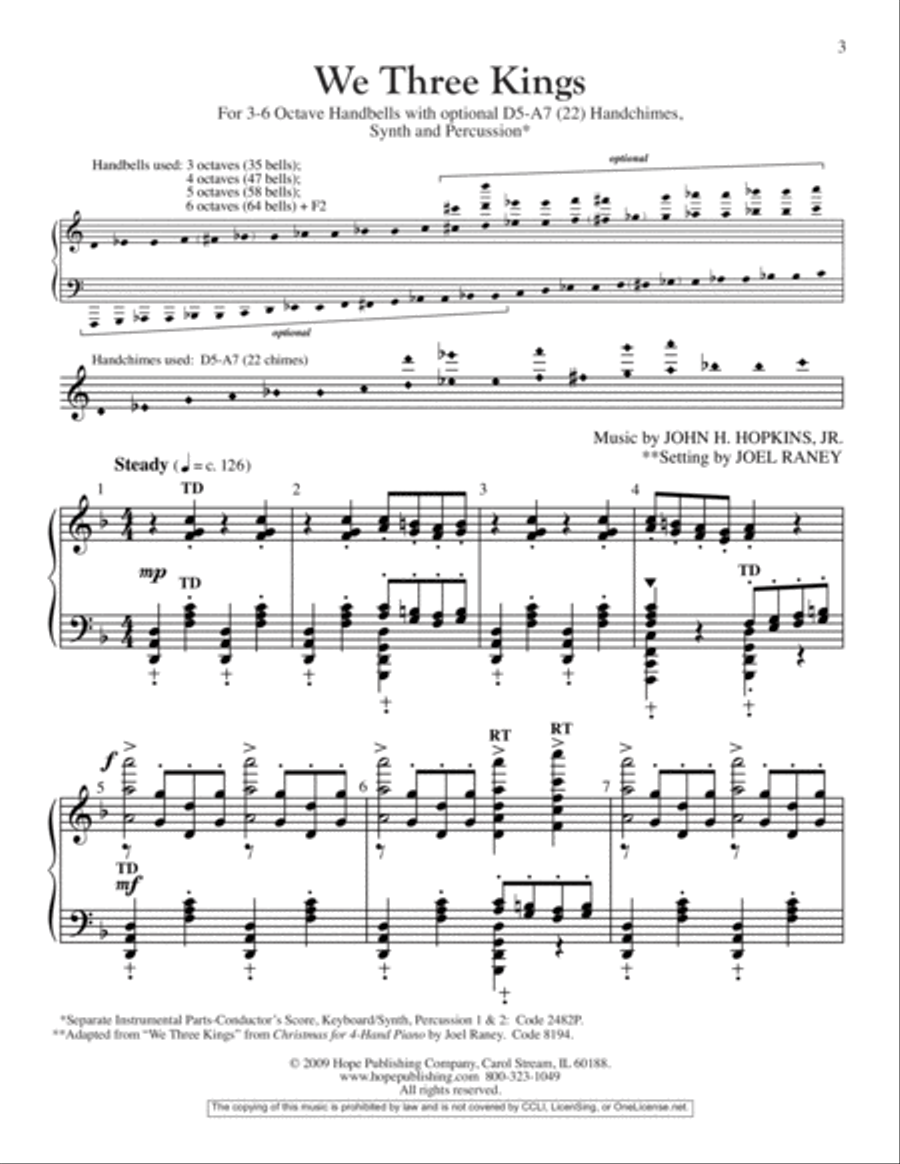 We Three Kings 5-Octaves scores gallery preview page 2