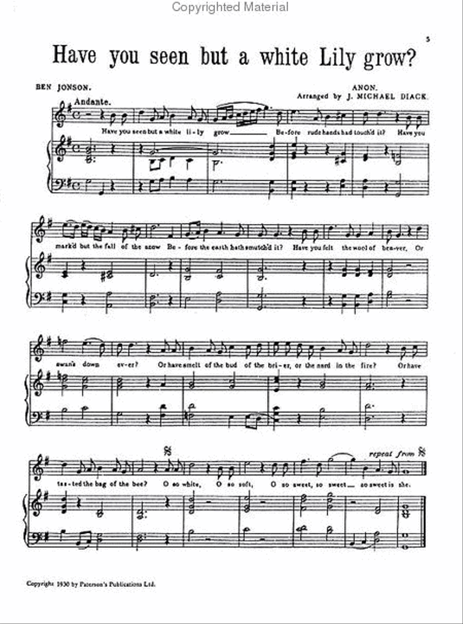 The Hundred Best Short Songs Book One Tenor Voice scores gallery preview page 2