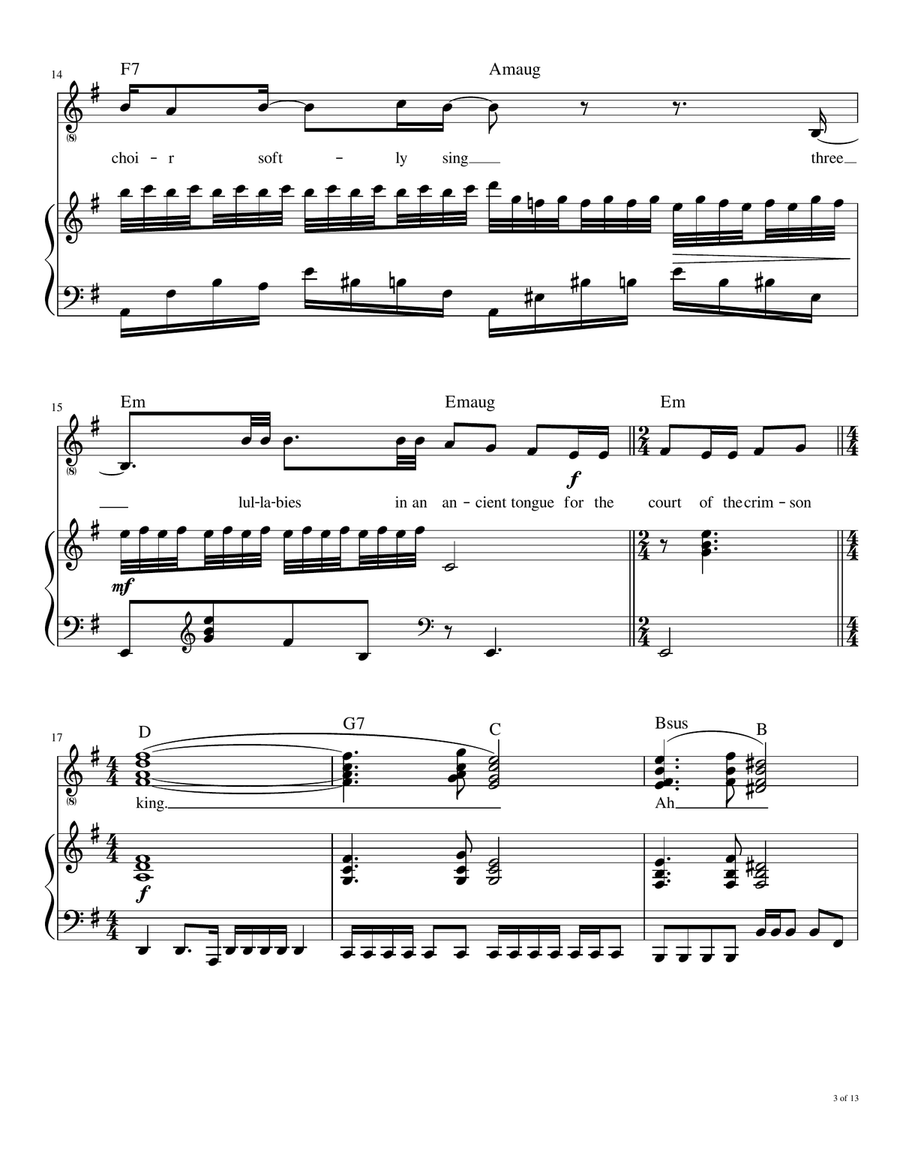 In The Court Of The Crimson King Voice scores gallery preview page 4