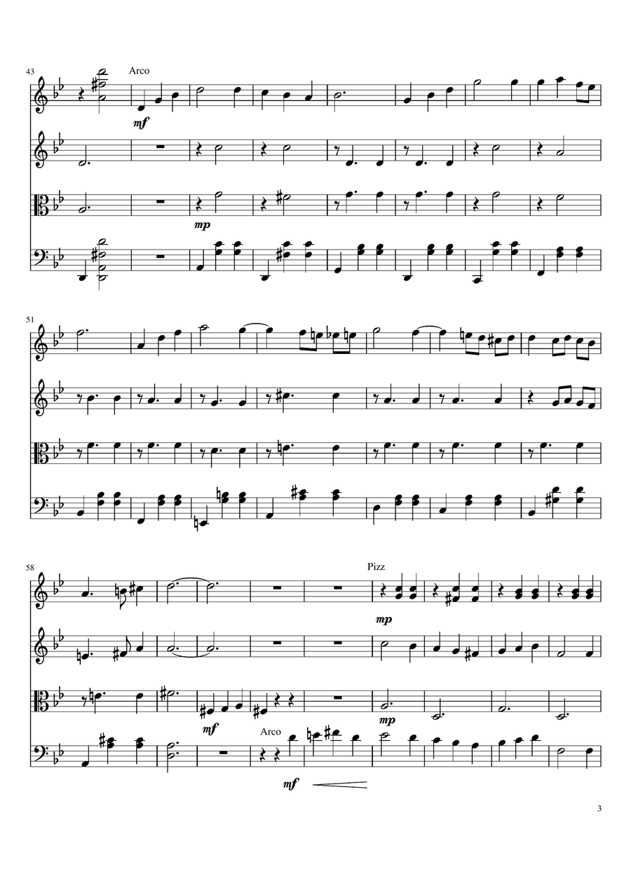 Merry-go-round Of Life String Quartet scores gallery preview page 6