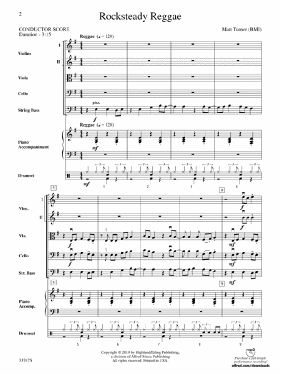 Rocksteady Reggae: Score String Orchestra scores gallery preview page 2