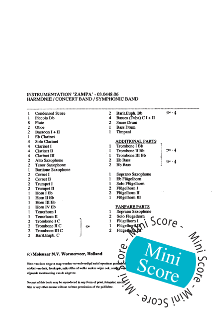 Zampa Zampa Concert Band scores gallery preview page 5