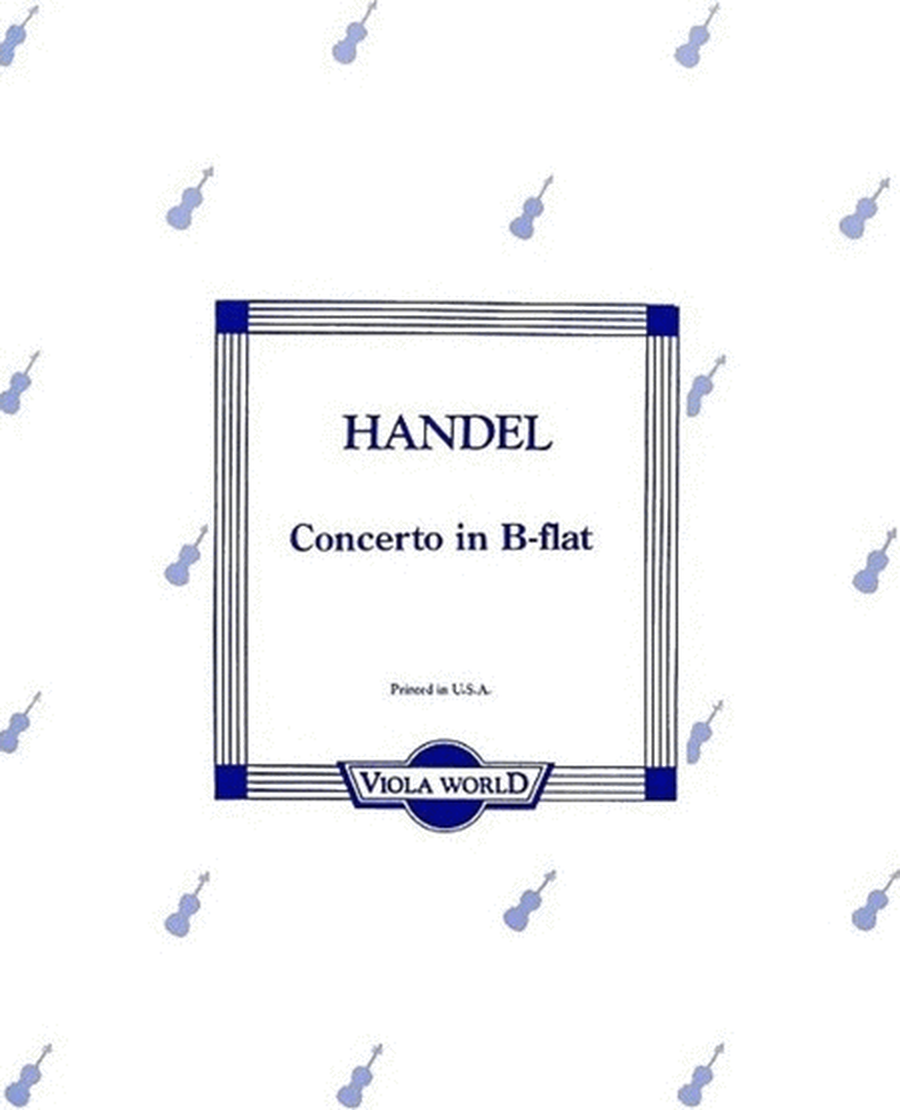 Handel - Concerto B Flat Viola/Piano