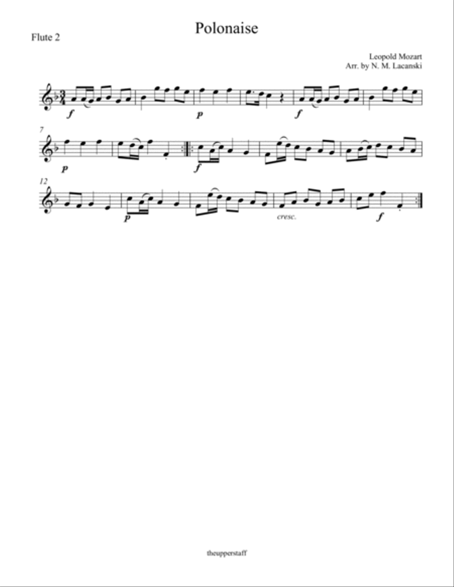 Polonaise Flute Solo scores gallery preview page 2