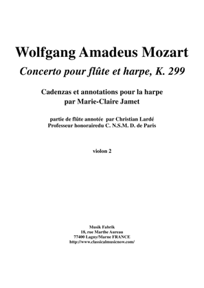 Wolfgang Amadeus Mozart: Concerto for flute and harp, K. 299, Violin 2 part