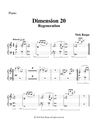 Dimension 20, Regeneration - Piano part