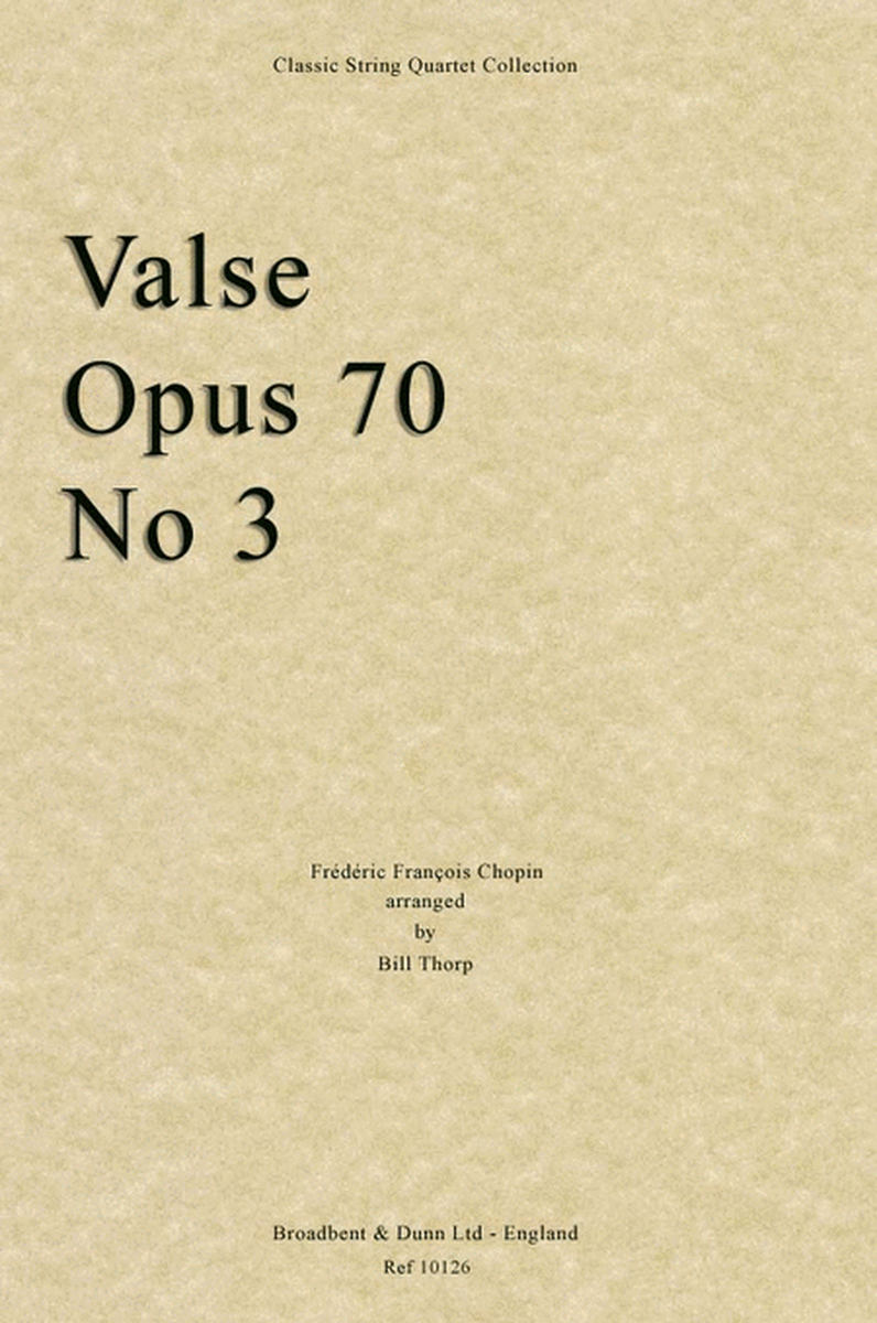 Valse, Opus 70 No. 3
