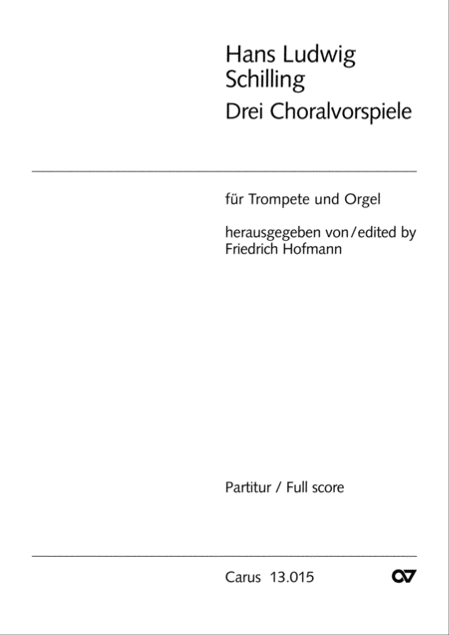 Schilling: Three Chorale Preludes Score scores gallery preview page 2