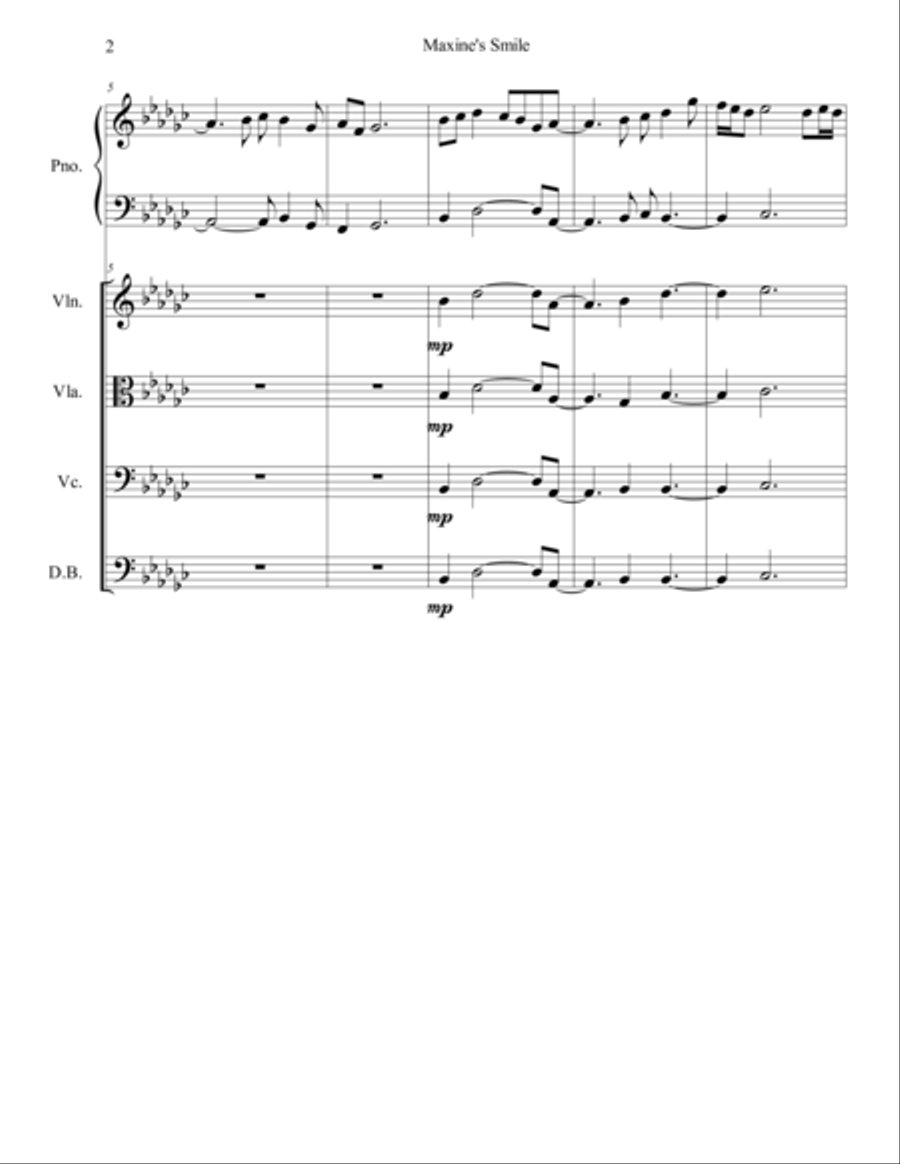 Maxine's Smile Piano Quintet scores gallery preview page 2