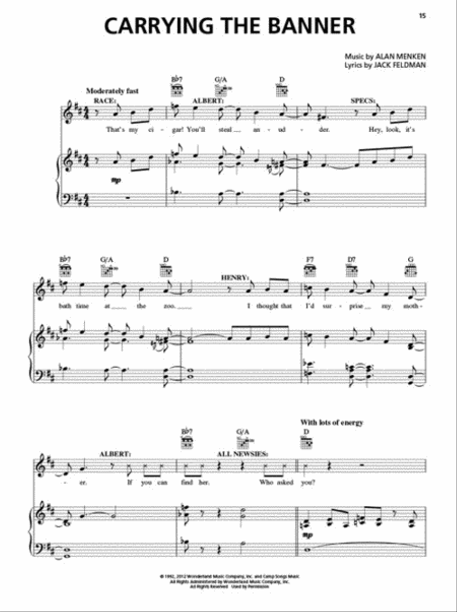 Newsies Piano, Vocal, Guitar scores gallery preview page 4