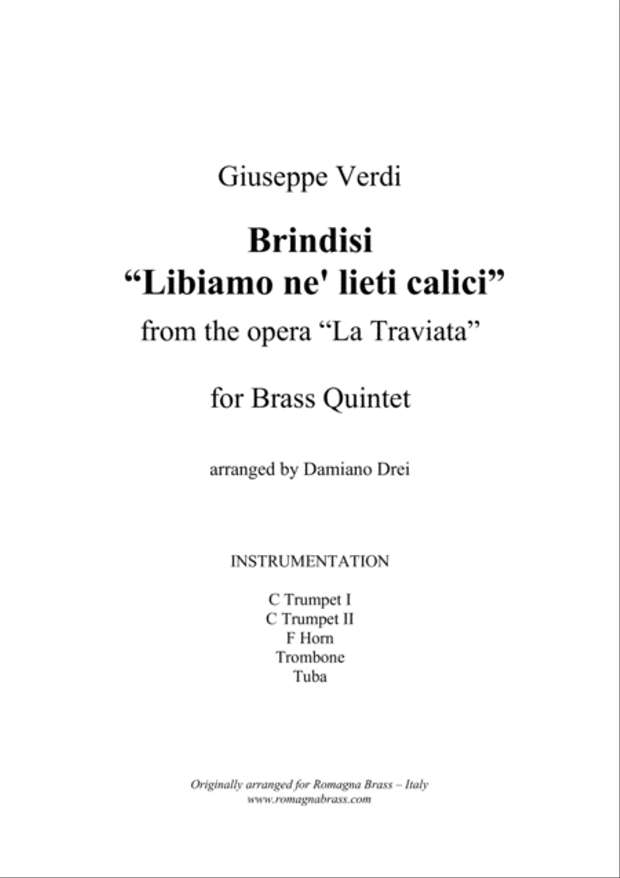 Brindisi from Traviata - Brass Quintet Brass Quintet scores gallery preview page 1