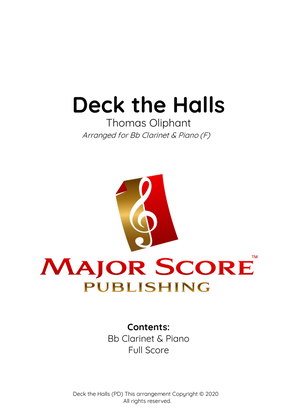 Deck the Halls sheet music | Clarinet & Piano (F)