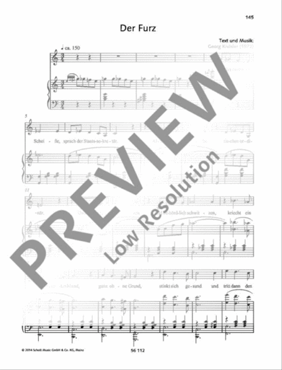 Der Furz Der Furz Voice Solo scores gallery preview page 2