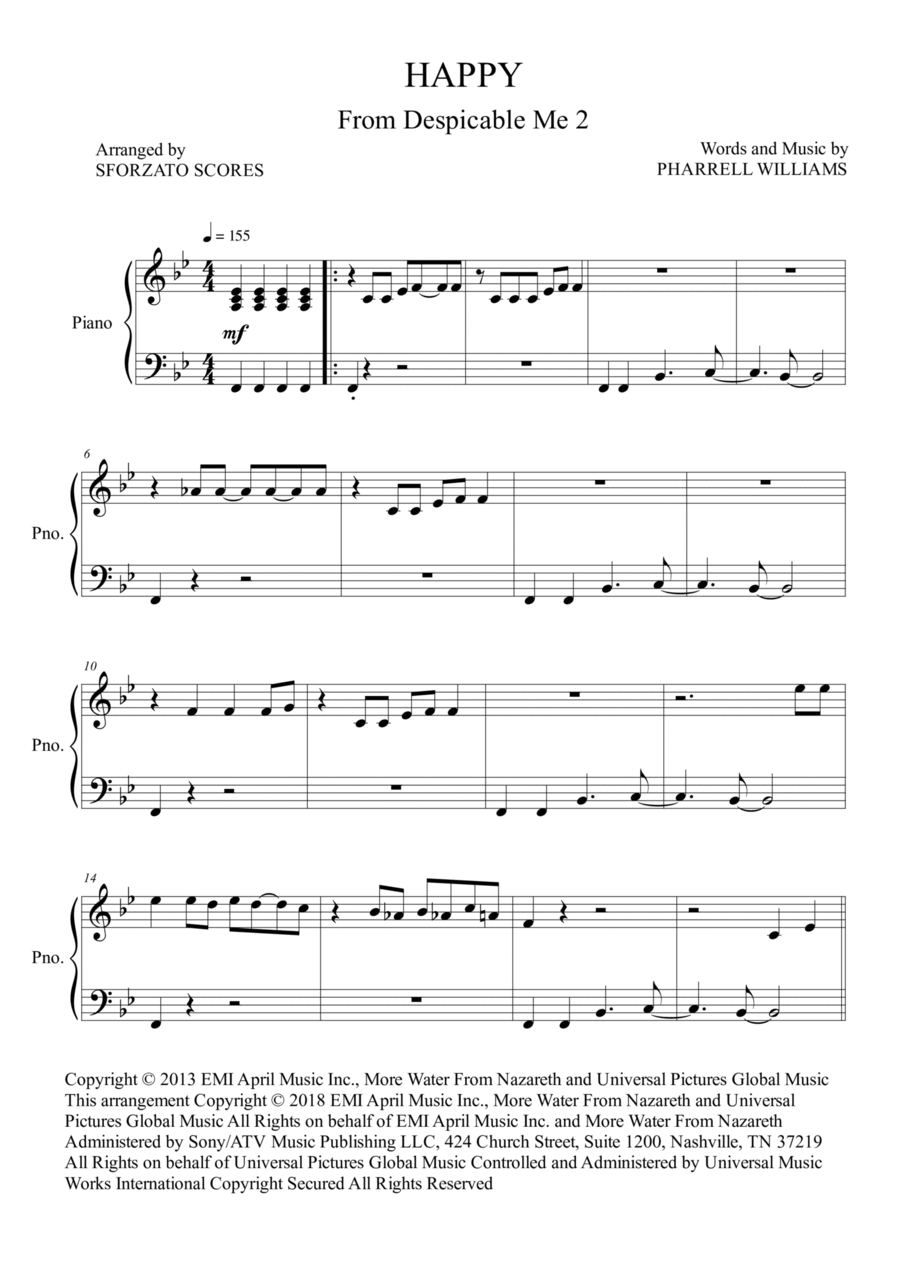 Happy Easy Piano scores gallery preview page 1