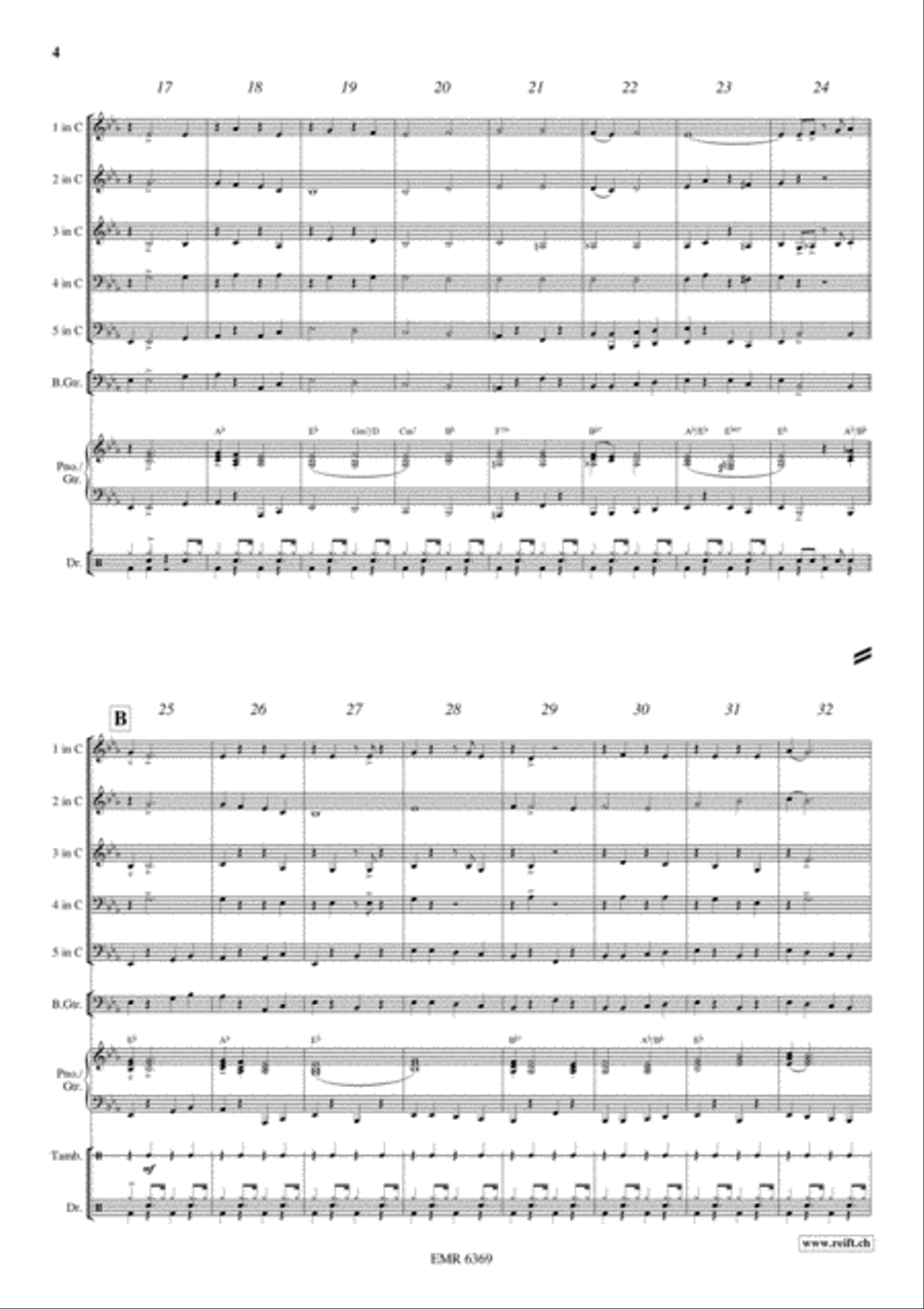 Go Tell It On The Mountain Brass Band scores gallery preview page 5