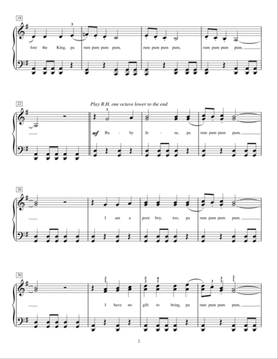The Little Drummer Boy Piano Method scores gallery preview page 2
