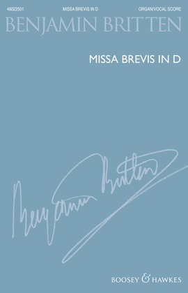 Book cover for Missa Brevis in D – New Edition