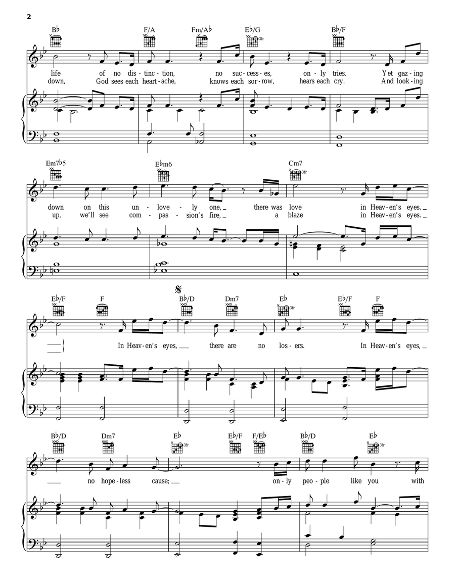 In Heaven's Eyes In Heaven's Eyes Piano, Vocal, Guitar scores gallery preview page 2