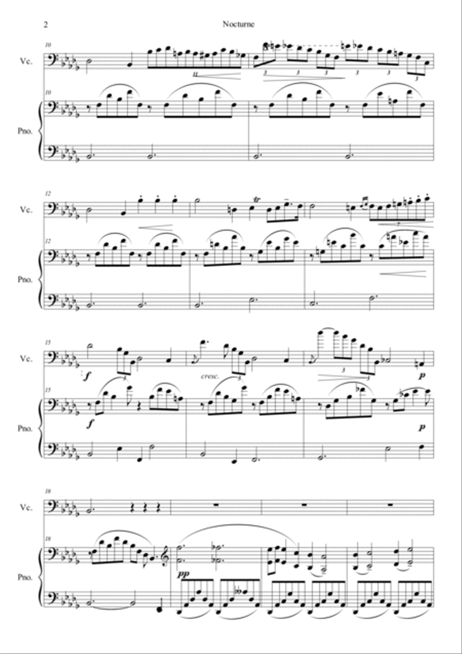 Nocturne No.1 in B flat minor, Op.9 No.1 Piano scores gallery preview page 2
