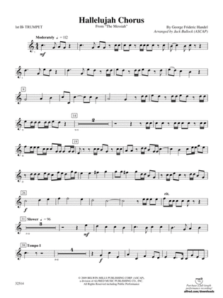 Hallelujah Chorus (From The Messiah): 1st B-flat Trumpet