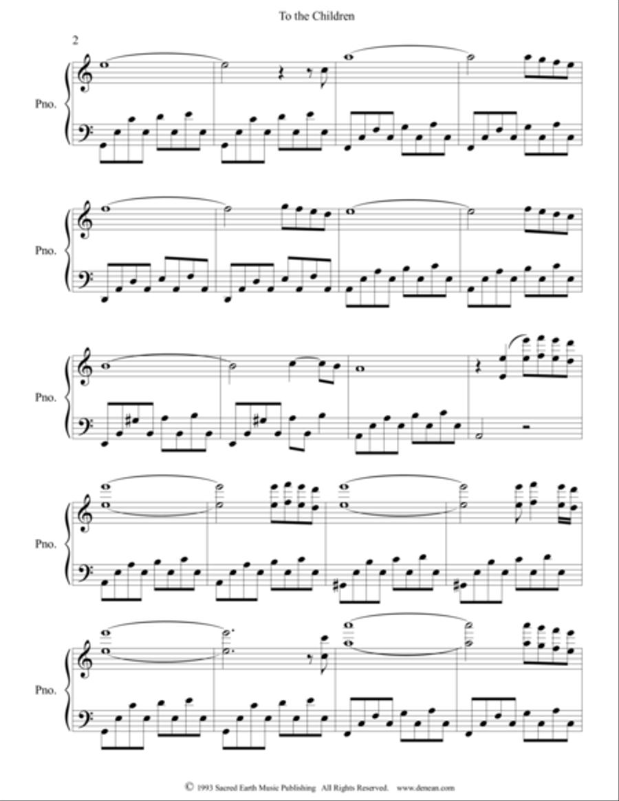 To the Children To the Children Piano Solo scores gallery preview page 3